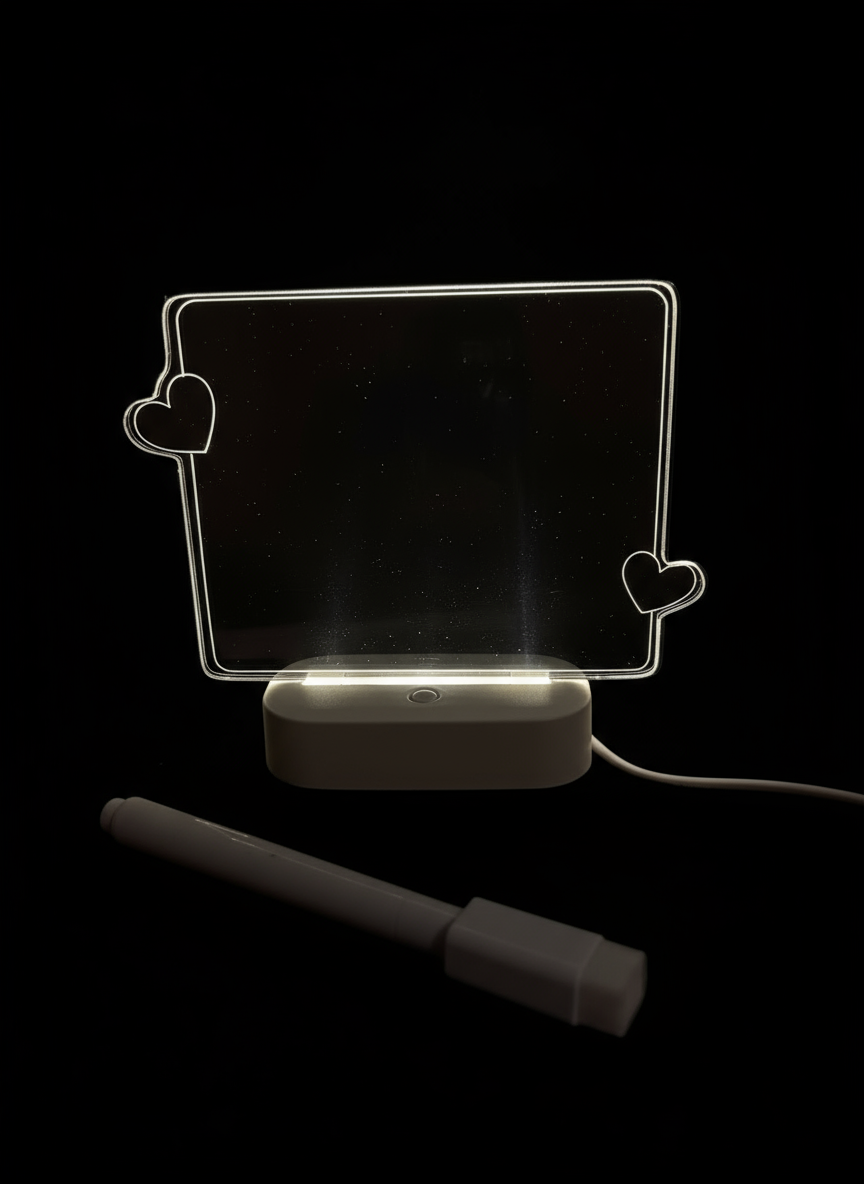 USB-driven 3D “Kärlekshjärta” nattlampa – Raderbar & kreativ design